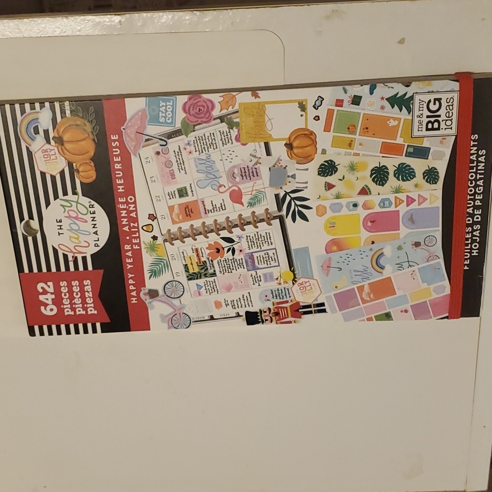 The Happy Planner Happy Year sticker book, like new a few stickers missing.